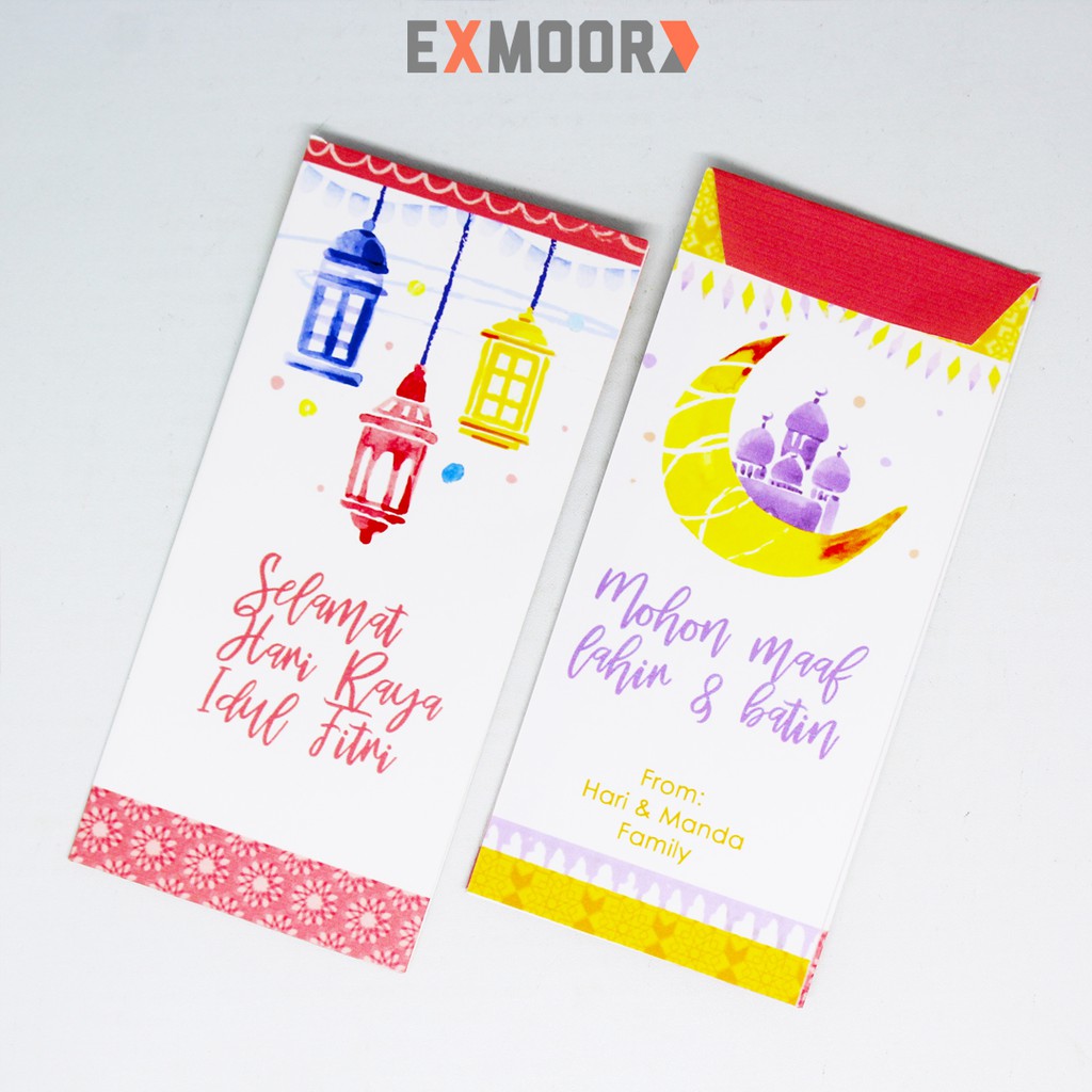 Angpao Lebaran Custom Nama Kode 01 Set 10 pcs