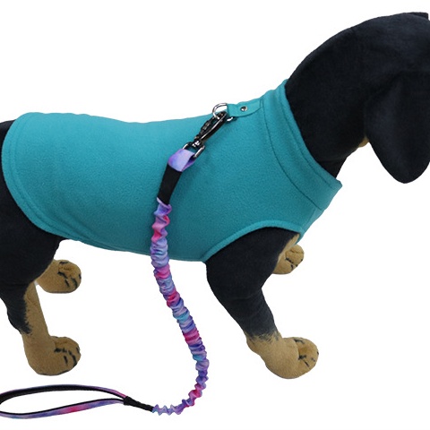 Pakaian Anjing Peliharaan Bahan Polar Fleece Tebal Warna Polos