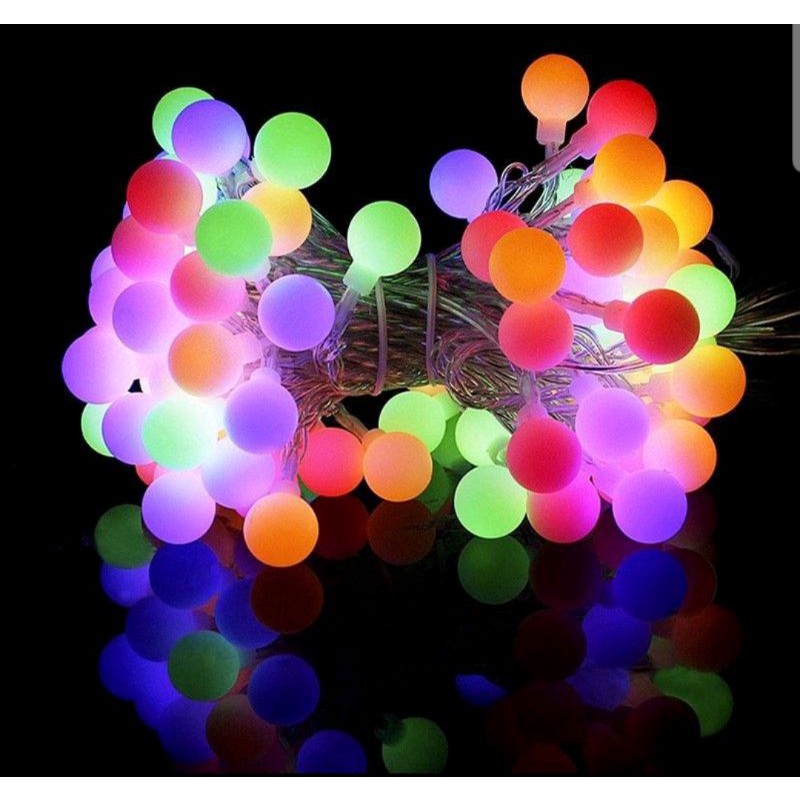 Lampu Natal LED Panjang 5.2 Meter Warna Warni / Lampu Tumblr Bola Anggur / Lampu Hias LED Warna Warni / Lampu Dekorasi / Tumblr Light Rainbow