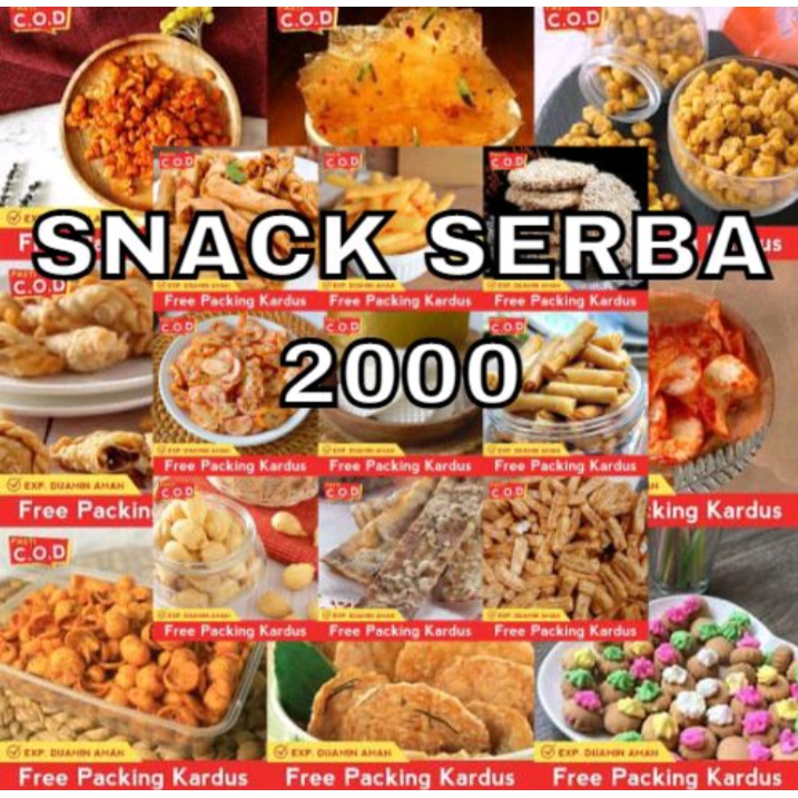 Serba 2000 Snack Kiloan Murah Jajanan Viral Cemilan Terlaris Serba Pedas Manis Asin Gurih