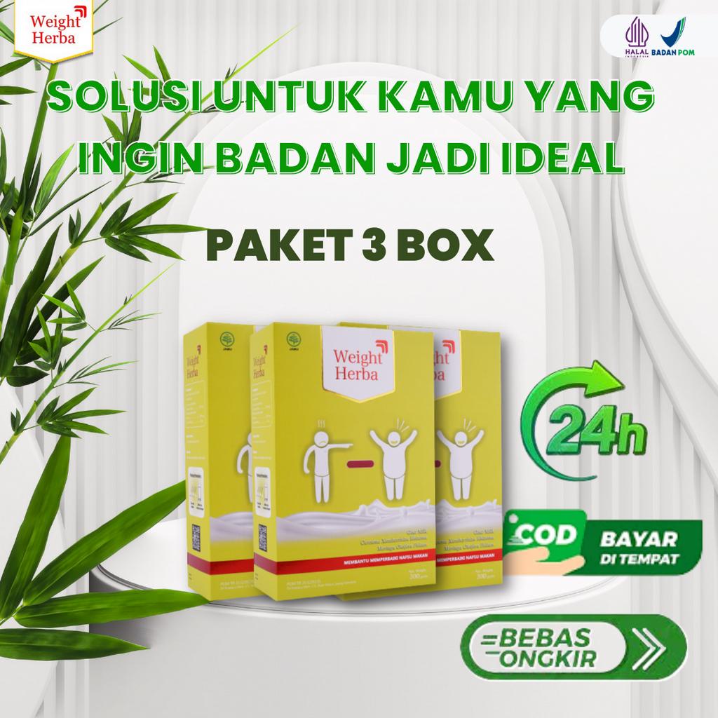

[BIG SALE 3 BOX] | Weight Herba | Susu Kambing Asli Bantu Program Gemuk Untuk Menghasilkan Badan Ideal dan Berisi