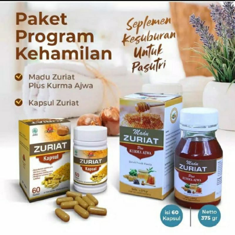 PAKET HERBAL PROGRAM IBU HAMIL / HERBAL PENYUBUR KANDUNGAN / MADU PENYUBUR PRIA WANITA / MADU ZURIAT