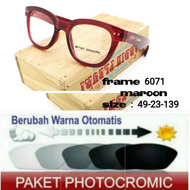 Frame Kacamata Minus PHOTOCROMIC, Kaca mata Anti Radiasi, Kacamata Anti UV, Kaca mata Photo Grey