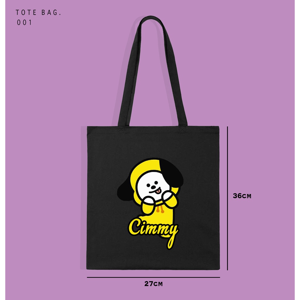 TOTE BAG KARAKTER KPOP BT21 / KANVAS / BEST SELLER / KPOP / TAS WANITA SANTAI