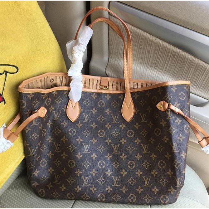 Kualitas Terbaik Tas Branded/Tas Import/Tas Wanita/LV Neverfull KW1 - Mono Bunga L STOK TERBATAS