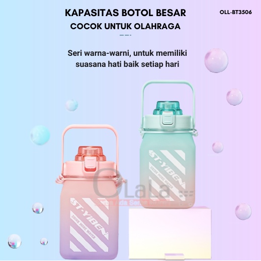 BOTOL MINUM MOTIVASI VIRAL KOTAK 1.3L BT-3506