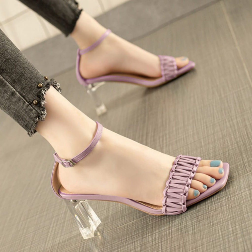 BZG - YONNA Sandal Heels Kaca Wanita Kepang ARA 03