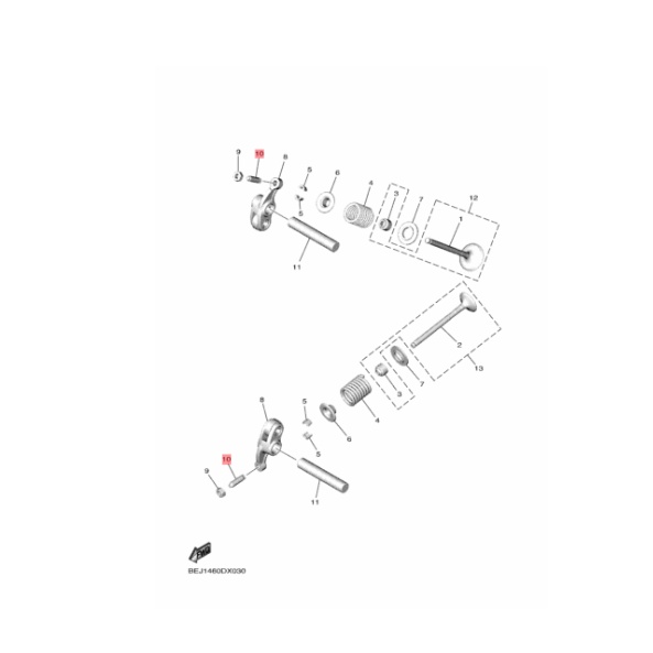 BAUT STELAN KLEP XEON KARBU RC GT AEROX MIO J M3 S Z SOUL GT FINO FI XRIDE 115 GEAR 125 FREEGO FREE GO FAZZIO JUPITER Z1 VEGA FORCE FI ORIGINAL YGP 33S-E2159-01