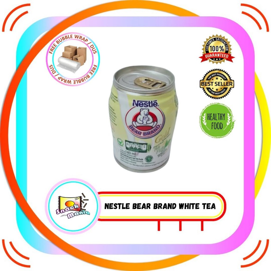 

Nestle Susu Bear Brand Gold White Tea Susu Kaleng Beruang Steril ~ 140 ML