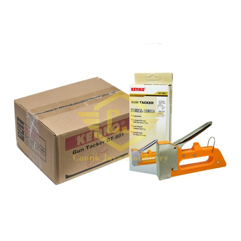 

1 BOX / 12 PCS Gun Tacker KENKO TG-801 Stapler Tembak