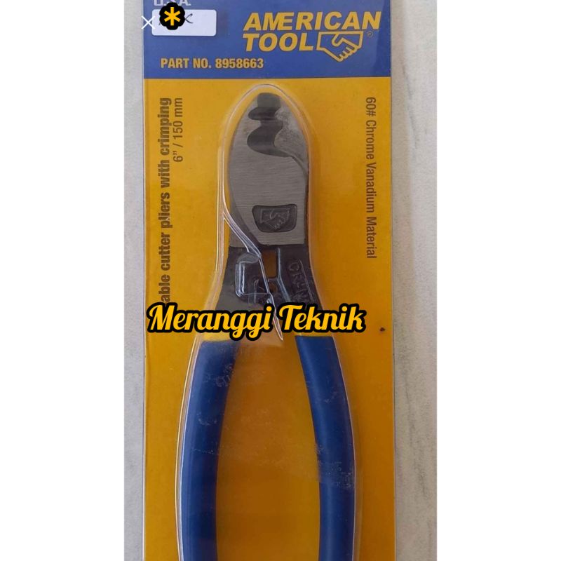 Tang potong kabel 6 inchi american tools / cable cutter pliers with crimping