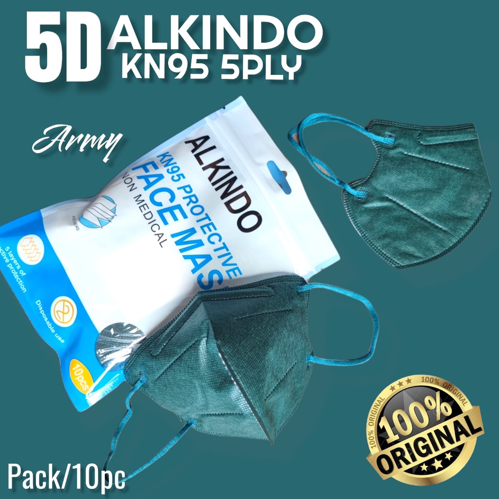 NEW 5D KN95 ALKINDO - MASKER ALKINDO KN95 5PLY 5D ORIGINAL FACE MASK ORIGINAL BRANDS