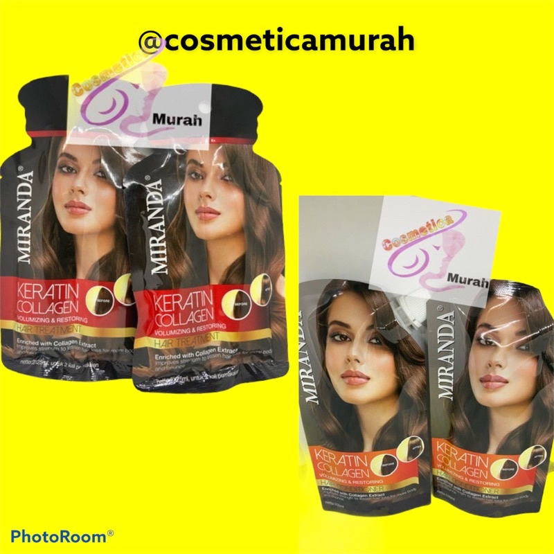 (i,ex) MIRANDA HAIR MASK KERATIN PRO KEMASAN SACHET 30 GR - KERATIN PRO COLLAGEN MIRANDA