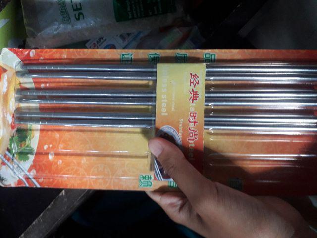 Sumpit Stainless Steel Model Korea 5 Pasang