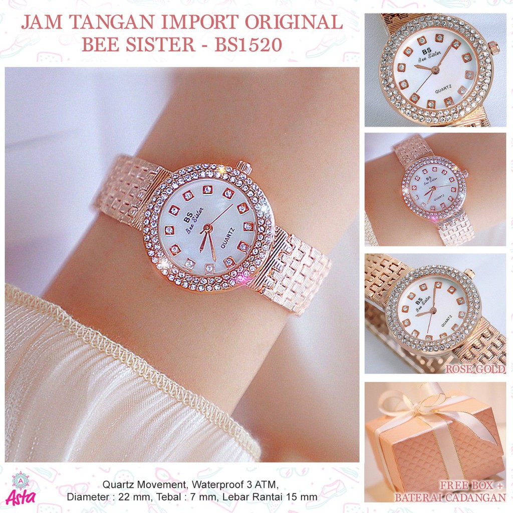 JAM TANGAN IMPORT ORIGINAL BEE SISTER-BS1520