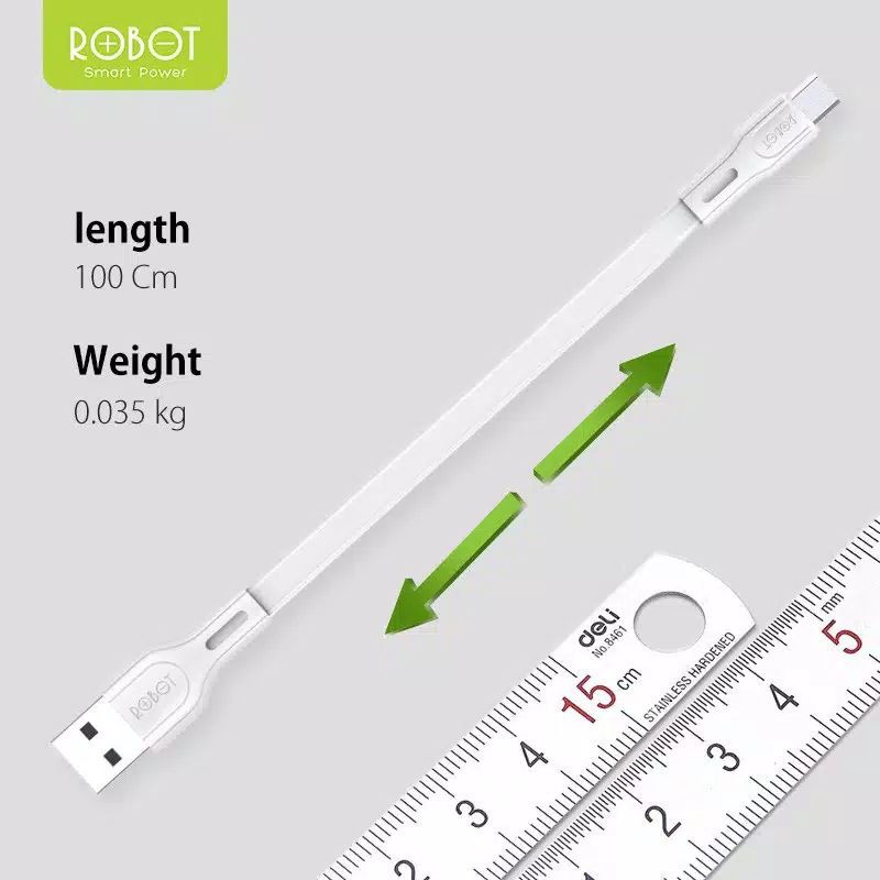 KABEL DATA MICRO USB FAST CHARGING 2A 100CM ROBOT RDM100S