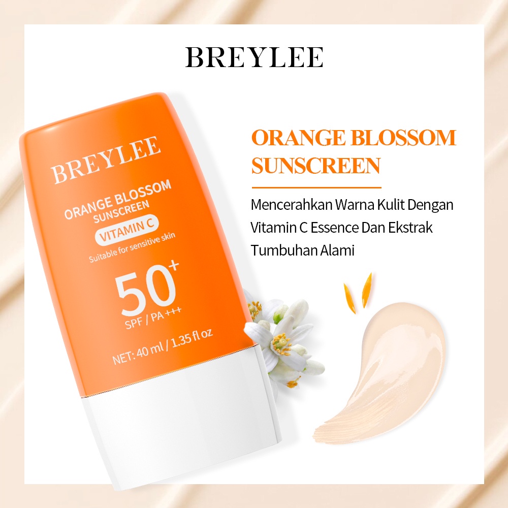 BREYLEE Whitening UV Sunscreen Cream | Orange Blossom Sunscreen