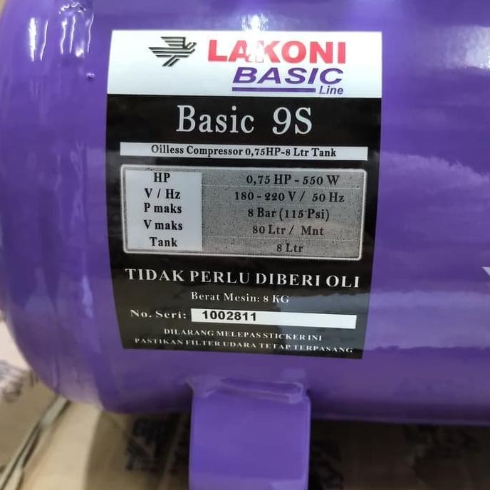 Kompresor Oilles/ Kompresor Udara Oilles Lakoni Basic 9S 9 S