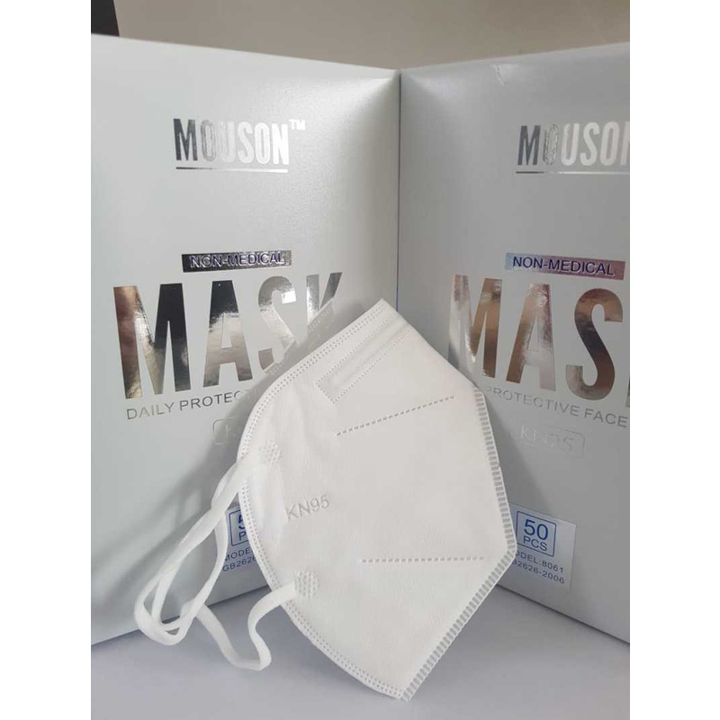 MASKER  MOUSON KN95 5PLY KEMENKES 1 PACK ISI 50 PREMIUM  MASK KN 95 5 PLY