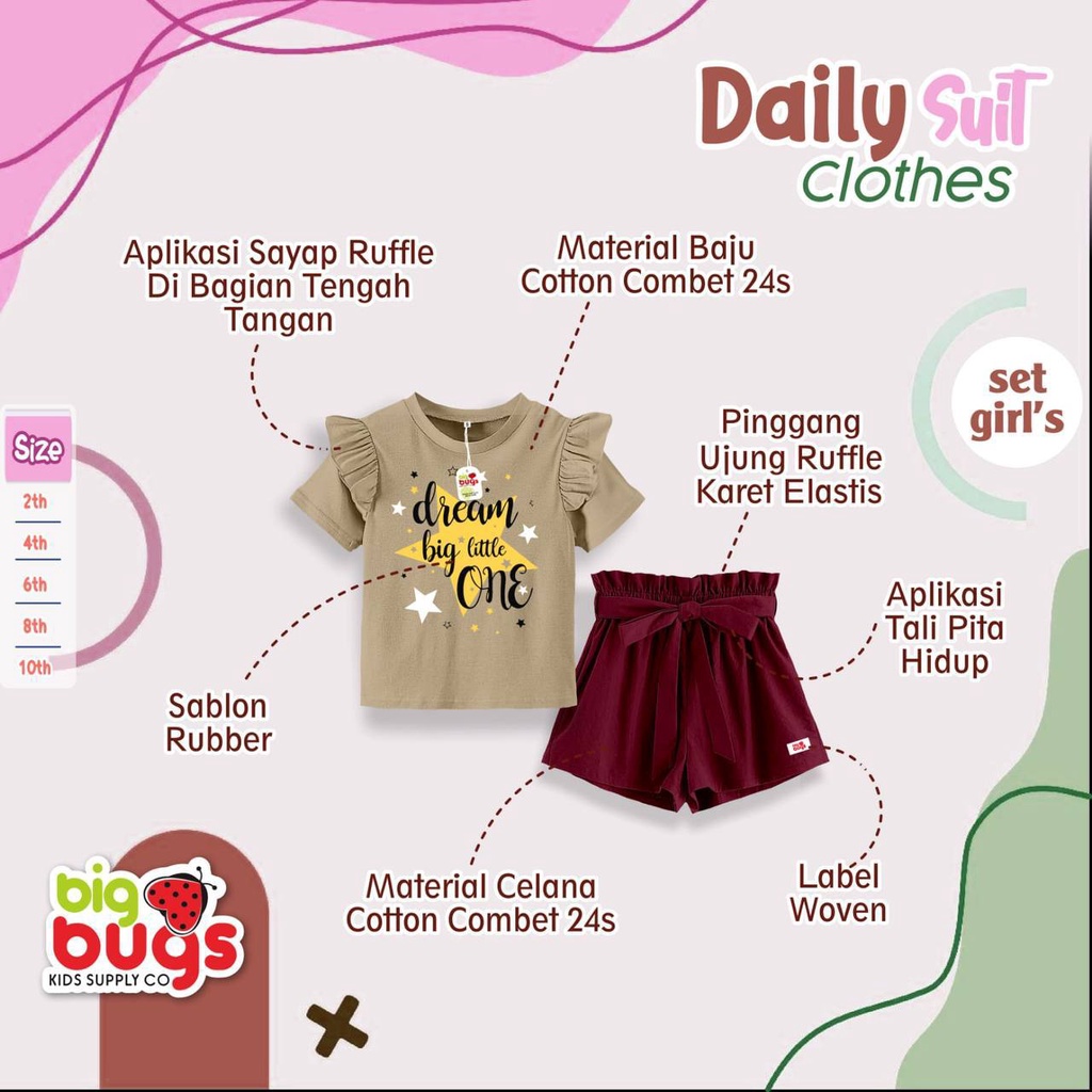 Setelan anak Daily Suit Clothes by Big Bugs