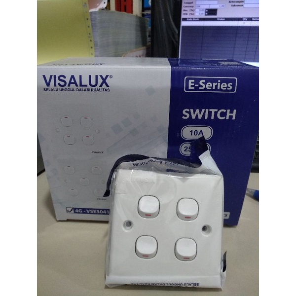 VISALUX SAKLAR ENGKEL SERI TRIPLE STOP KONTAK &amp; 4