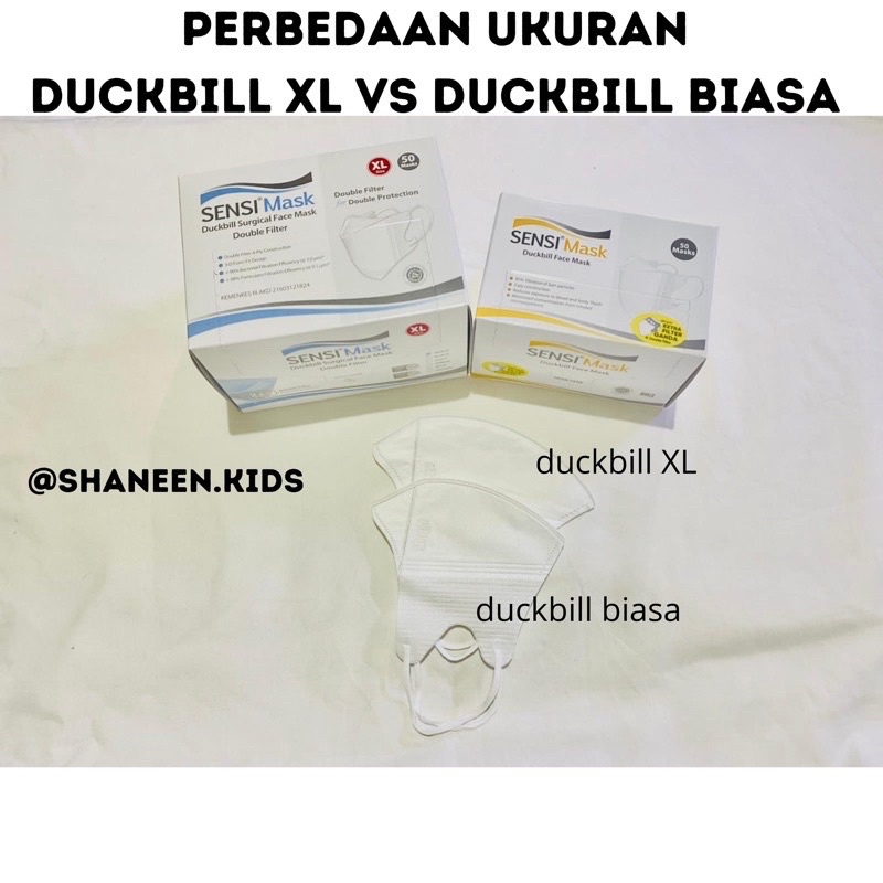 Masker Sensi Duckbill XL Putih