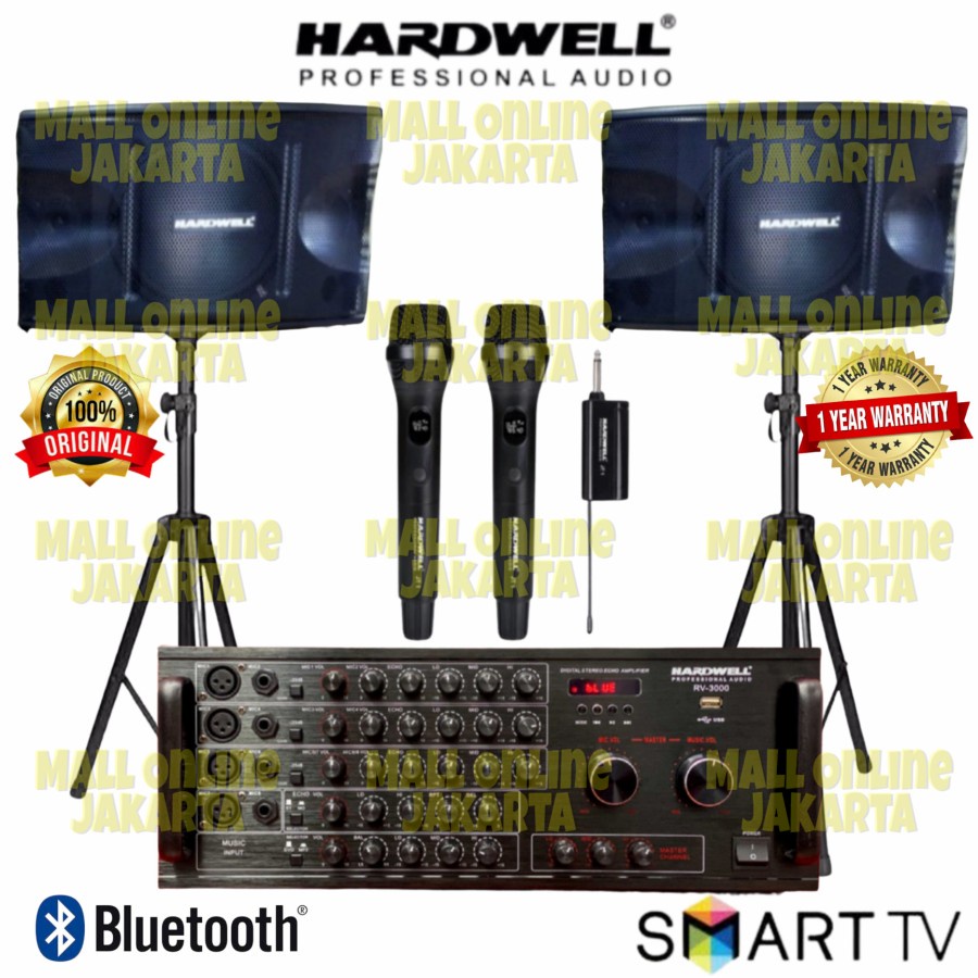 Paket Sound Hardwell 10 inch Karaoke full set Bluetooth Original