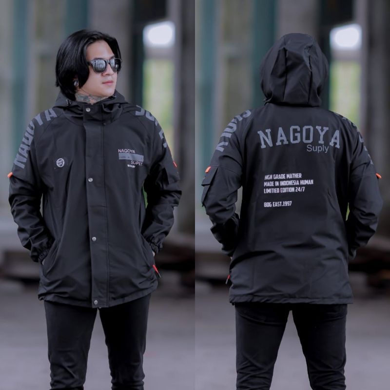 COD Jaket Pria Parasut Nagoya Optimize Waterproof / Jaket Distro / Jaket Gunung / Jaket Outdoor / Jaket Erigo