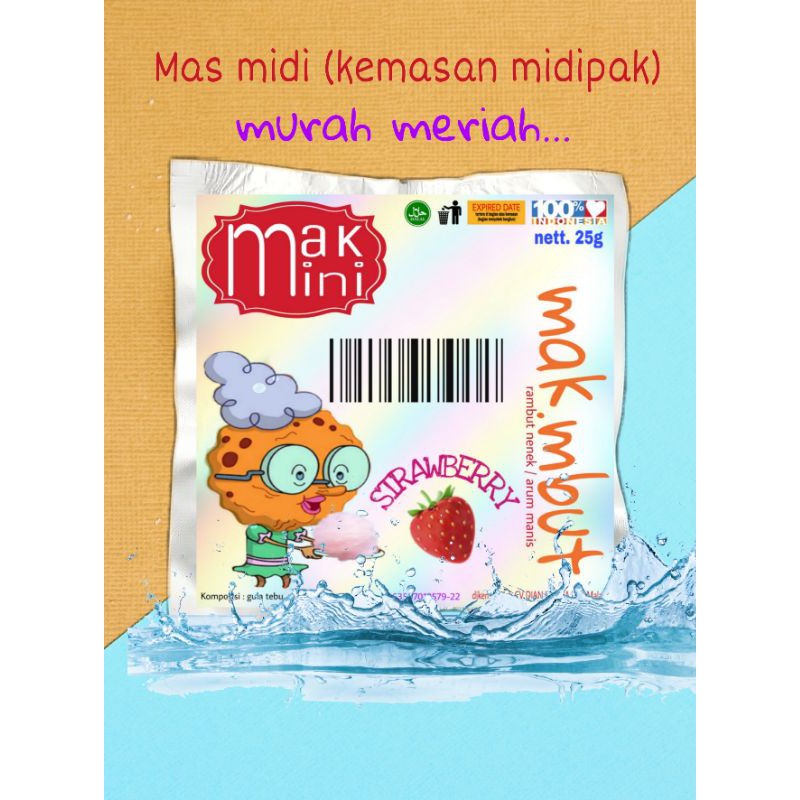 

MAKMINI mas midi mak.mbut 25g (kemasan midipak rambut nenek / arum manis)