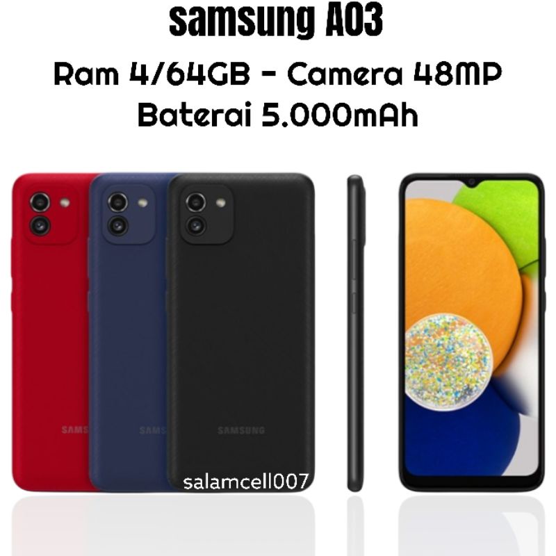 Samsung A04s Ram 4+4/64GB Baterai 5000mAh Camera 50MP Garansi Resmi