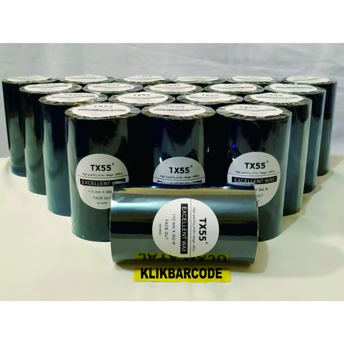 

RIBBON BARCODE SONY EXCELLENT WAX TX55 110 MM X 300 METER INK OUTSIDE