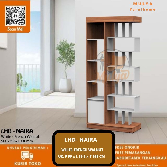 Lemari Partisi Penyekat Ruangan/ Lemari  Hias /Pembatas ruangan LHD-Naira/LHD-Danira