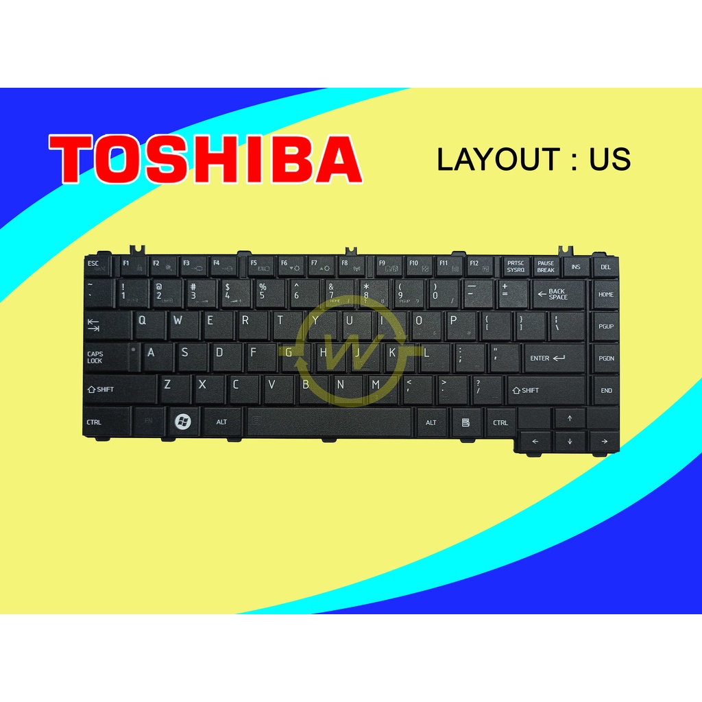 Keyboard Laptop Toshiba C640 C600 C605 C640D C645 Series