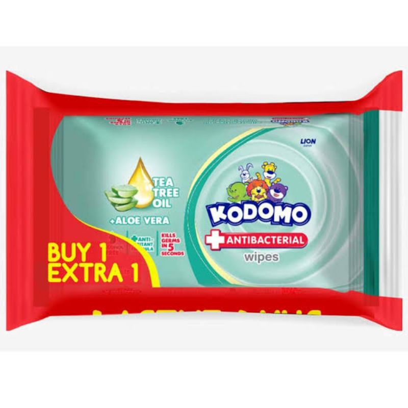 Kodomo Baby Wipes 50s + 50s Buy 1 Get 1 - Kodomo Tissue Basah Bayi - Kodomo Wipe - Tisu Basah Bayi