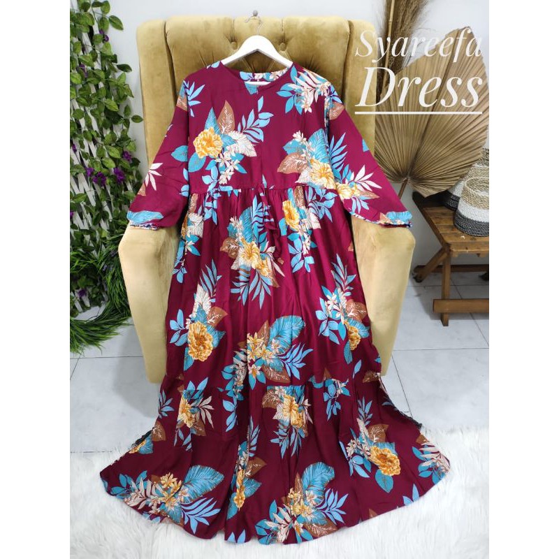 Syareefa Dress || Gamis Rayon || yayuku by yayoe hijab