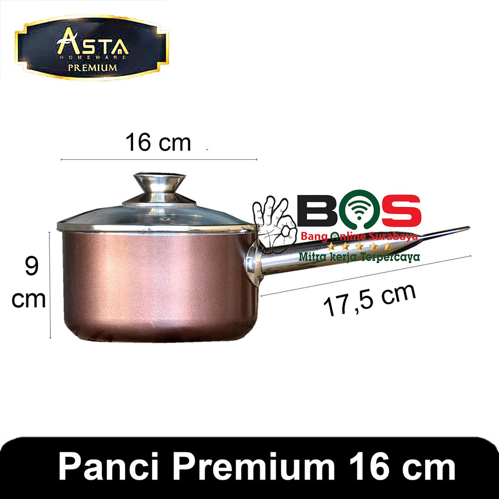 Sauce Milk Panci Susu Panci Kuah Asta Premium 16 CM Asta Premium Cs Koch System