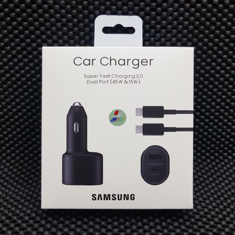 Samsung Car Charger Mobil Samsung 45W + 15W USB A + Type C Super Fast Charging Car Charger Samsung S