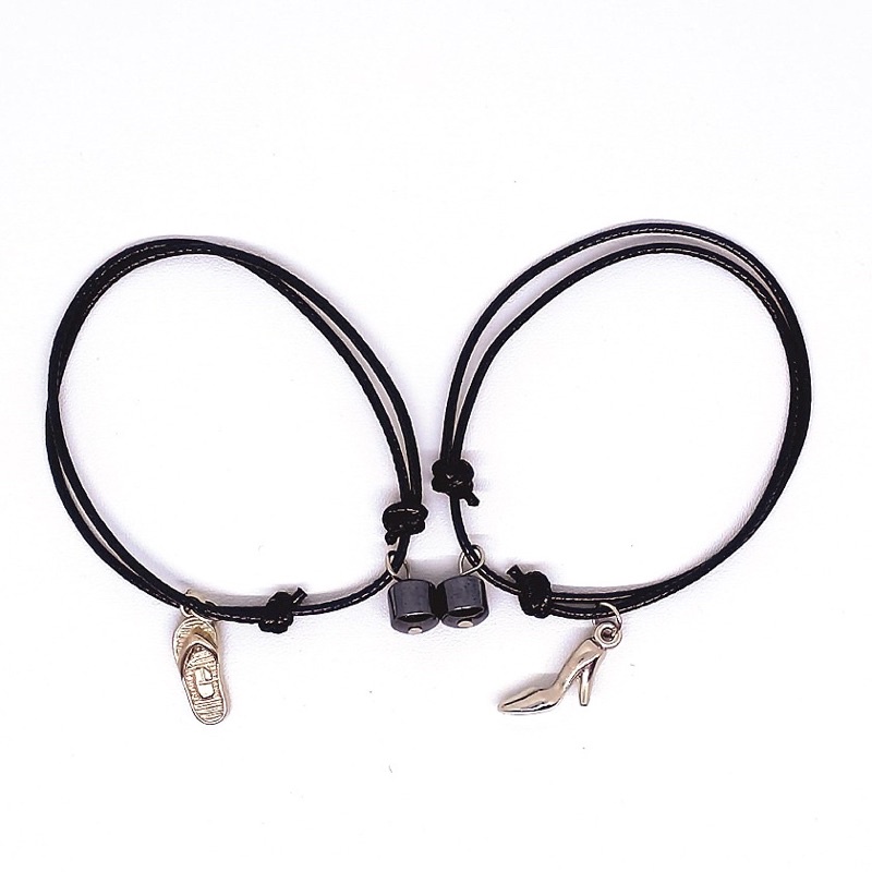 (COD) Gelang Couple Magnet SNDL 2pcs - Gelang Tangan Wanita/Pria