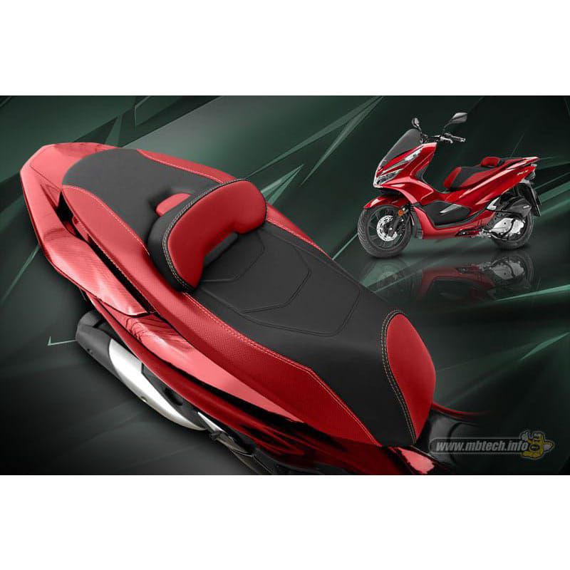 Sarung Cover Jok Pcx 150 & New Pcx 160 Kulit Mbtech Hitam Merah