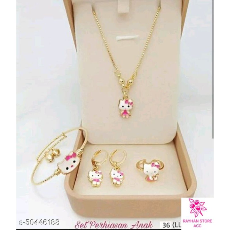 BISA COD Kalung SET Anak Hello Kitty 02-01 Lapis emas gold