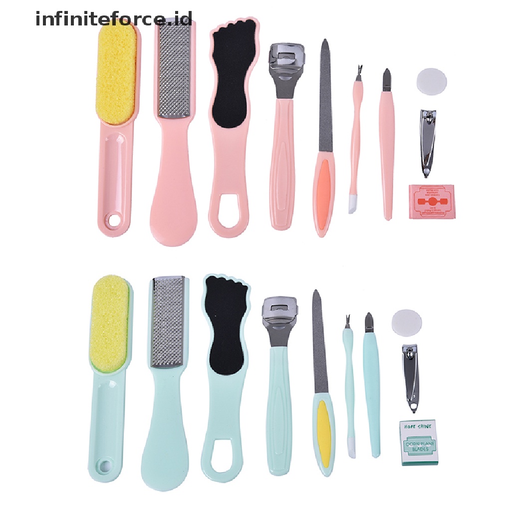 Infiniteforce.id 10 in 1 Alat Kikir Kaki Profesional Bahan Stainless Steel Untuk Pedicure