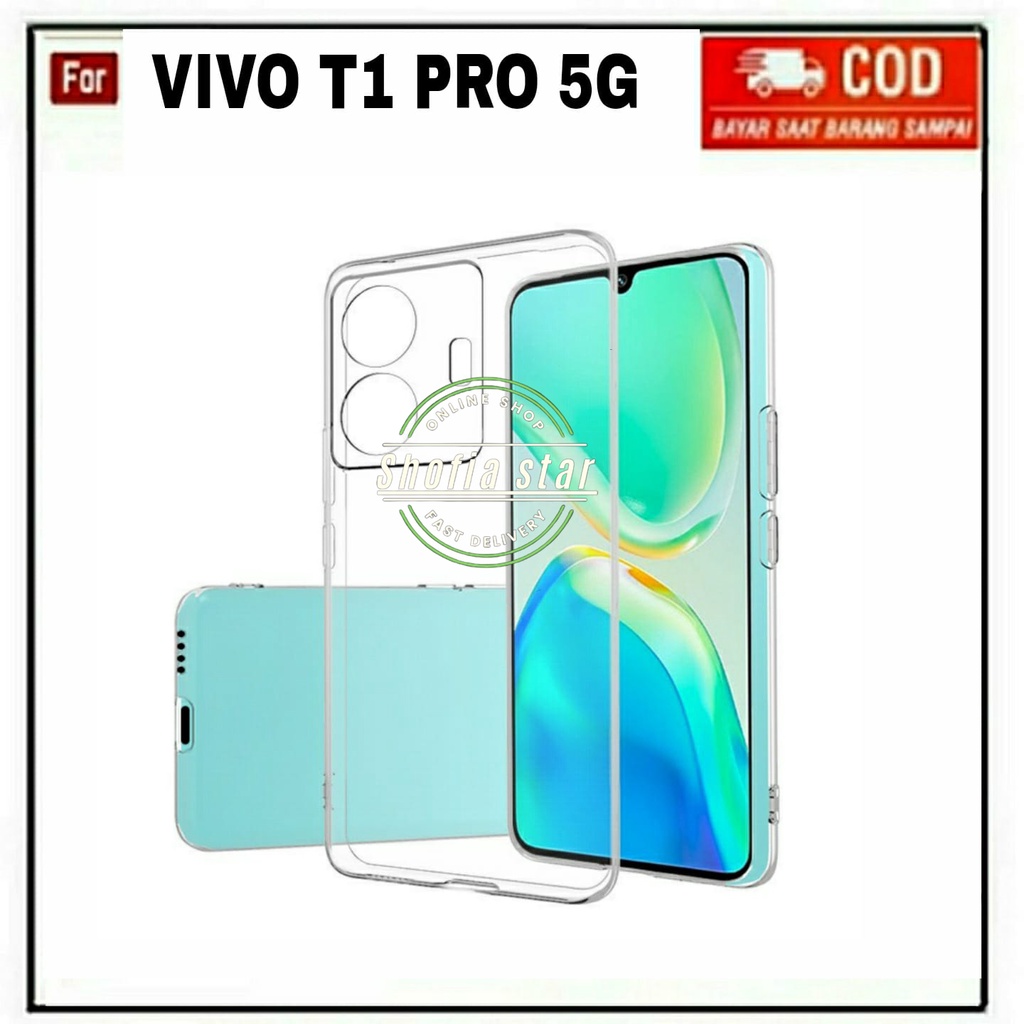 CASE VIVO T1 5G T1 PRO 5G Y75 5G SOFTCASE CLEAR PREMIUM HD PROTECT CAMERA