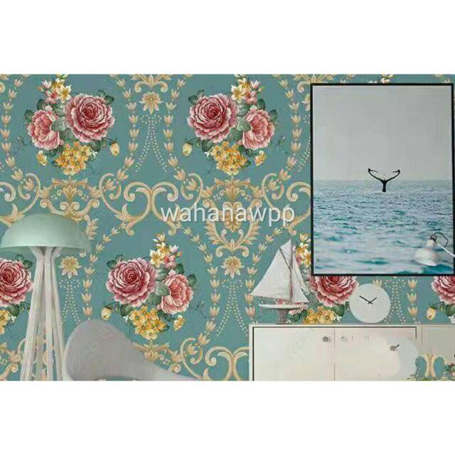 Walpaper dinding Bunga Mawar Tosca Elegant