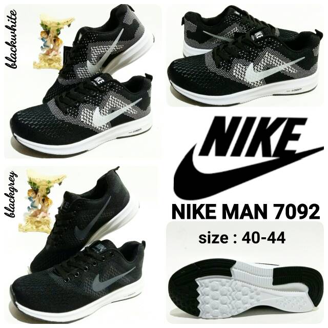 Sepatu Nike Man 7092 Murah Dan Terbaru Nike Man Black Grey Black White