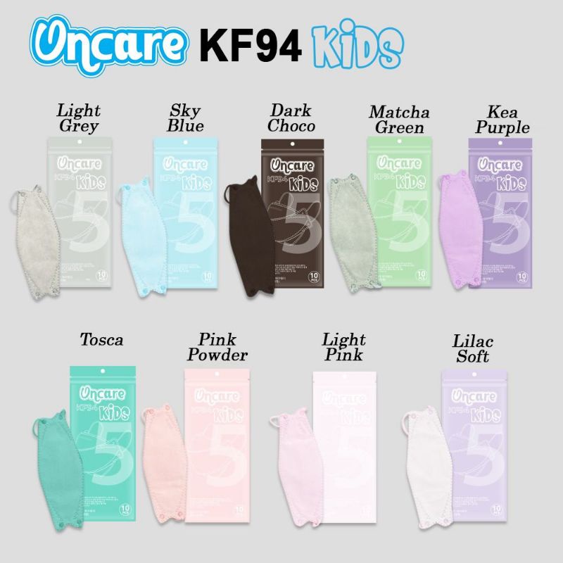 MASKER ANAK KF94 MOUSON 4ply / 5ply ANAK MASKER KOREA WARNA SENADA KF 94 4D isi 10Pcs