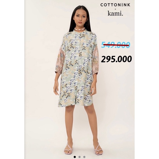 Kanagawa Levana mint Green CottoninkXKamidea