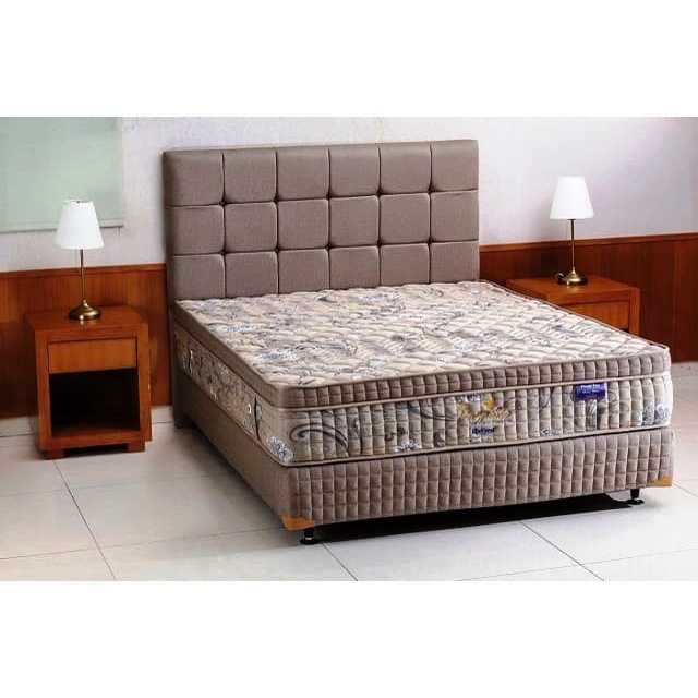 Kasur Springbed Uniland Paradise Plushtop Montana Fullset Bonus 2 Bantal