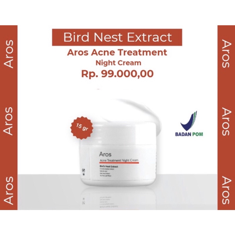 Aros Night Cream Acne Treatment Bpom