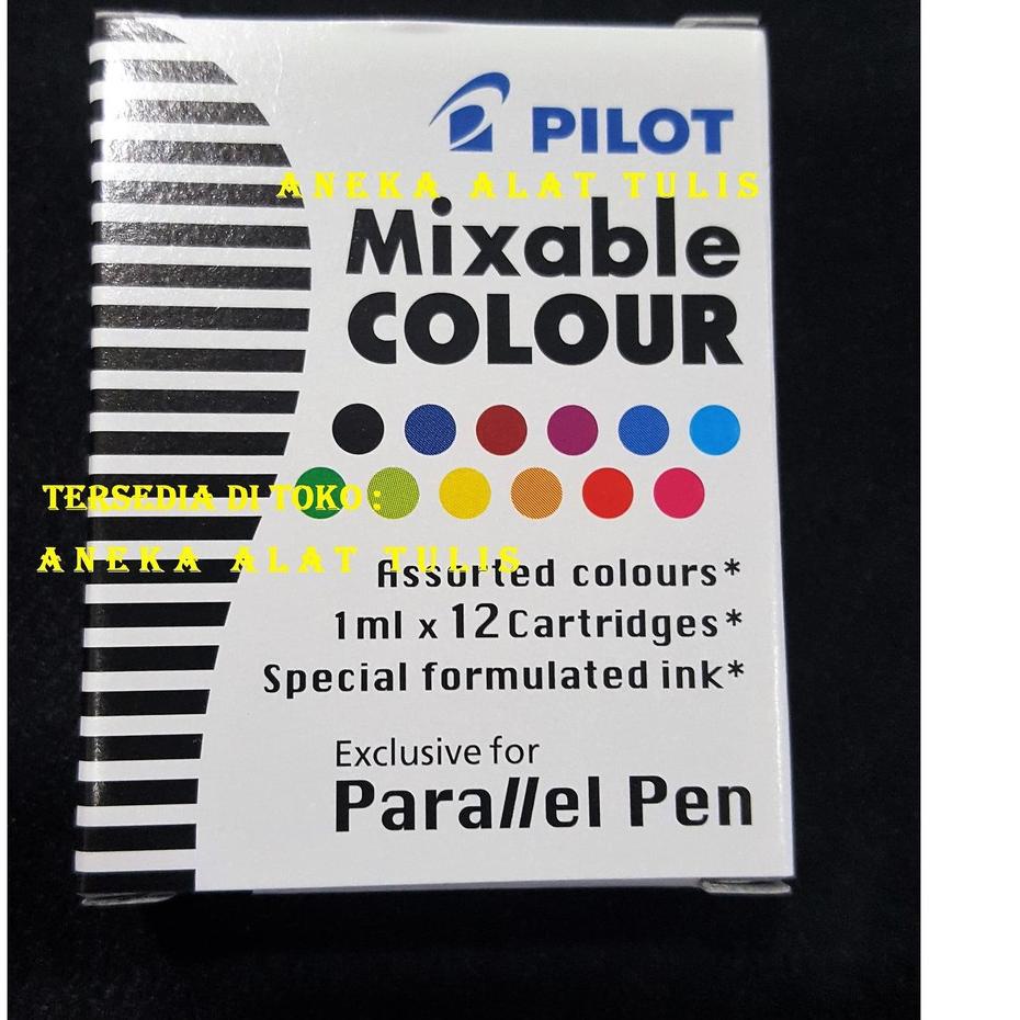 

[F01WH)⭐ PILOT PARALLEL PEN INK REFILL / IC-P3-AST : TINTA 12 WARNA ,,,!