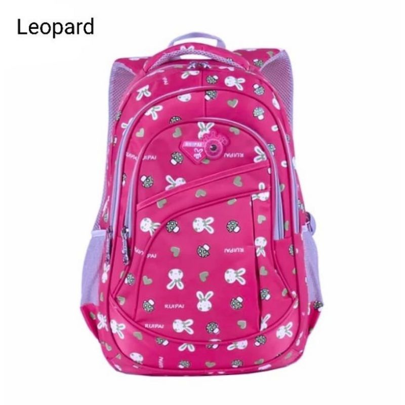 Ransel Wanita POLO Motif Gaul PL167 Tas Punggung Sekolah SD SMP SMA Tas Anti Air Original Import